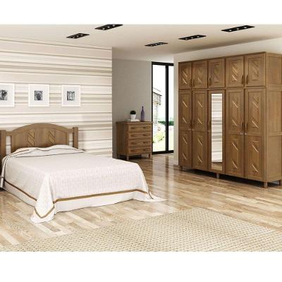 Guarda-roupa 10 Portas Cama Cômoda 4 Gavetas Madeira Imbuia
