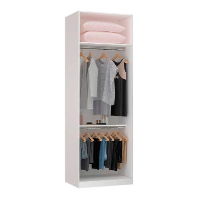 Guarda Roupa 804cm 2 Cabideiros Prateleira E Maleiro Branco