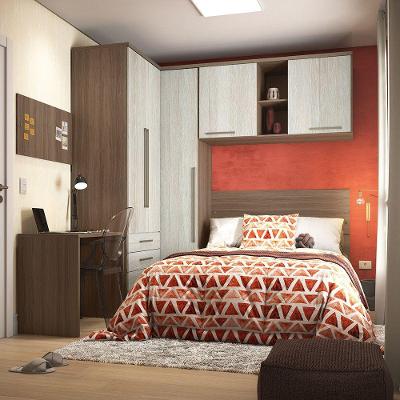 Guarda Roupa Canto 5 Portas E 4 Gavetas Vanilla Com Crema