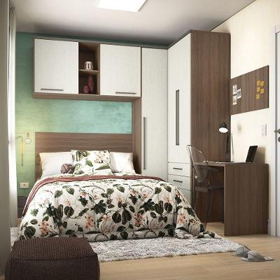 Guarda Roupa Canto 5 Portas E 4 Gavetas Com Linho