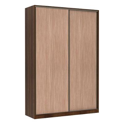 Guarda Roupa 2 Portas De Correr 159 Cm Dourado Com Cumaru