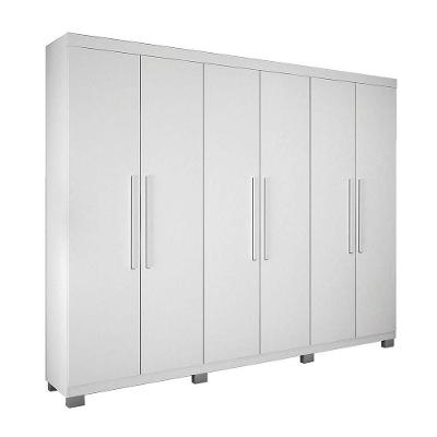 Roupeiro 6 Portas 4 Gavetas Master Branco