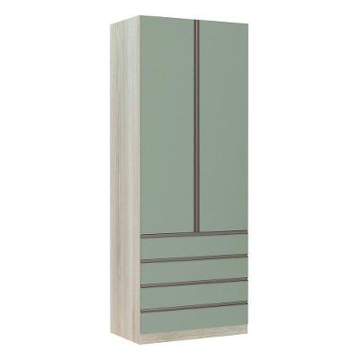 Guarda-roupa Solteiro 2 Portas 90 Cm Verde Jade