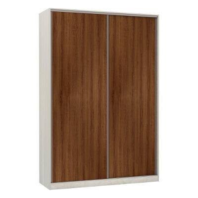 Guarda-roupa 2 Portas De Correr 160Cm Crema Nogueira Dourado