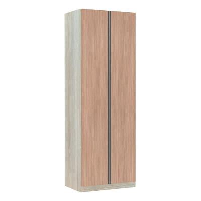 Guarda-roupa Solteiro 2 Portas 80 Cm Legno Crema Com Cumaru