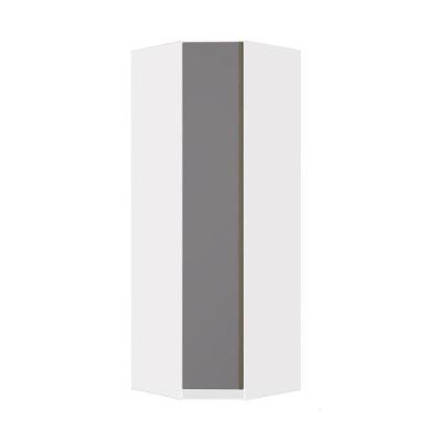 Guarda Roupa Canto 1 Porta 83cm Branco Com Cinza Puro