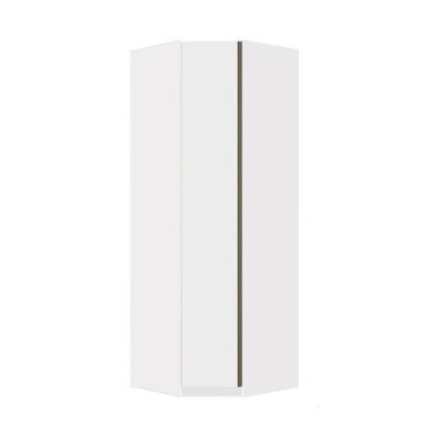 Guarda Roupa Canto 1 Porta 83cm Branco Com Branco Mat