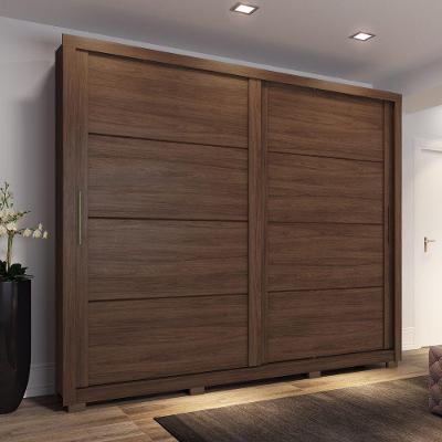 Guarda Roupa Casal 02 Portas Deslizantes 04 Gavetas Palace Henn Castanho Hp