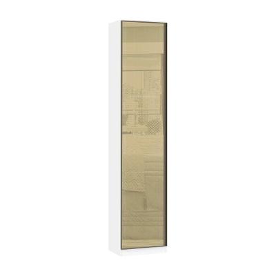 Guarda Roupa Sapateira 1 Porta 50cm Bronze Branco Ff Bronze