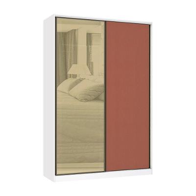 Guarda Roupa 2 Portas De Correr 159cm Branco Com Gaia