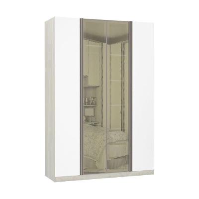 Guarda-roupa Solteiro 4 Portas Legno Crema Com Branco Mat