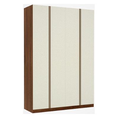 Guarda Roupa 4 Portas 3 Gavetas 159 Cm Dourado Com Kashmir
