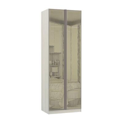 Guarda-roupa 2 Portas Com Vidro 80cm Legno Crema