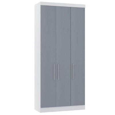Guarda Roupa Modulado 134,50cm 4 Portas E 4 Gavetas Alpes Luciane Móveis Branco Pf Com Rosa Pf