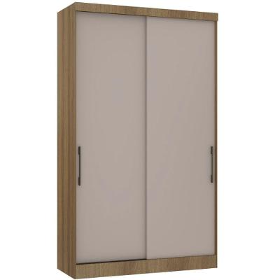 Guarda Roupa Modulado 134,50cm 2 Portas De Correr Paris Luciane Móveis Avelã Pf Com Cinammon Pf