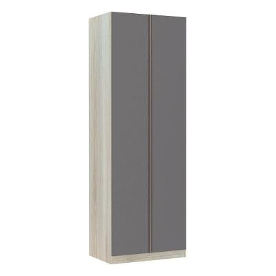 Guarda-roupa 2 Portas 80 Cm Legno Crema Com Cinza Puro