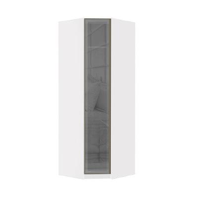 Guarda Roupa Modulado Canto 1 Porta 83cm Prata Branco Prata