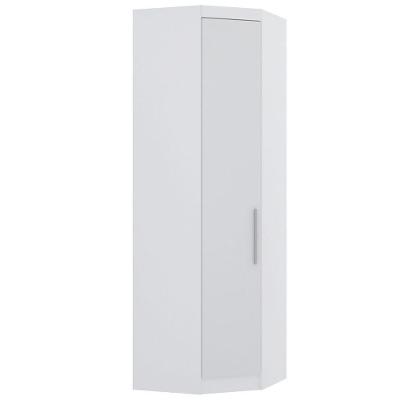 Guarda Roupa De Canto Diagonal Modulado 70cm 1 Porta Alpes Luciane Móveis Branco Pf Com Branco Pf