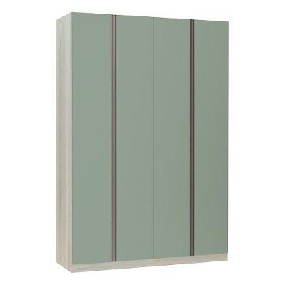 Guarda-roupa Solteiro 4 Portas 160 Cm Verde Jade