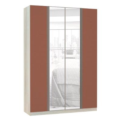 Guarda-roupa Solteiro 4 Portas 160 Cm Legno Crema Com Gaia
