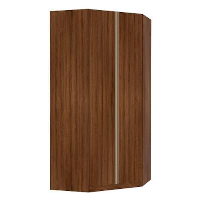 Guarda Roupa Canto 2 Portas 7 Prateleiras 111,9cm Dourado
