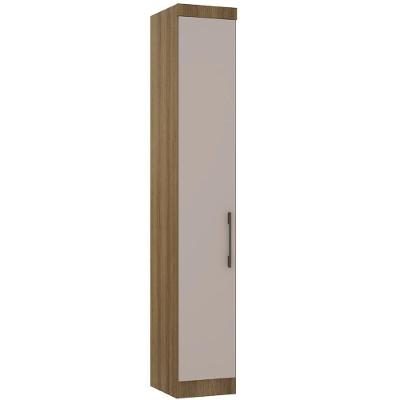 Guarda Roupa Modulado 38cm 1 Porta Paris Luciane Móveis Avelã Pf Com Cinammon Pf