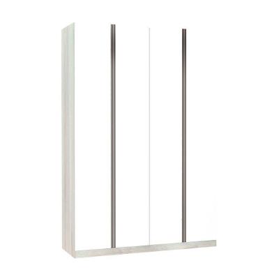 Guarda-roupa 4 Portas 160 Cm Legno Crema Com Branco Mat