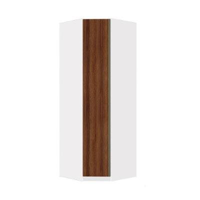 Guarda Roupa Canto 1 Porta 83cm Branco Com Nogueira Dourado