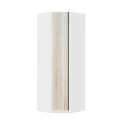Guarda Roupa Canto 1 Porta 83cm Branco Com Legno Crema