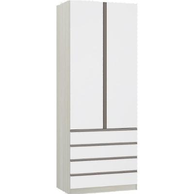 Guarda-roupa 2 Portas 90 Cm Legno Crema Com Branco Mat