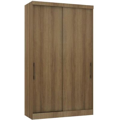Guarda Roupa Modulado 134,50cm 2 Portas De Correr Paris Luciane Móveis Avelã Pf Com Avelã Pf