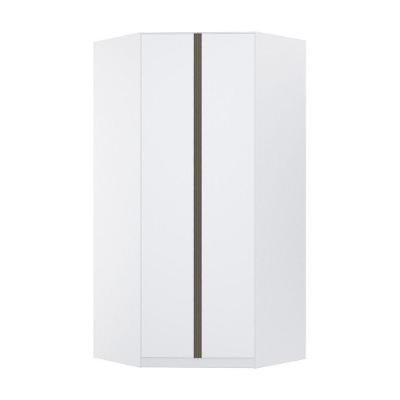 Guarda Roupa Canto 2 Portas 111,9cm Branco Com Branco Mat