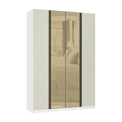 Guarda Roupa 4 Portas 159,2 Cm Bronze Branco Ff Com Kashmir