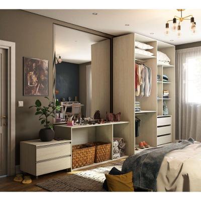 Guarda Roupa Sem Portas, 5 Gavetas, Legno Crema