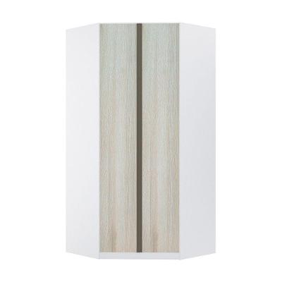 Guarda Roupa Canto 2 Portas 111,9cm Branco Com Legno Crema