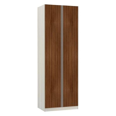 Guarda-roupa 2 Portas 80 Cm Crema Com Nogueira Dourado