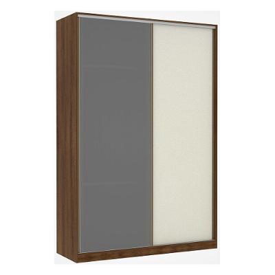 Guarda Roupa 2 Portas De Correr 159 Cm Dourado Com Kashmir