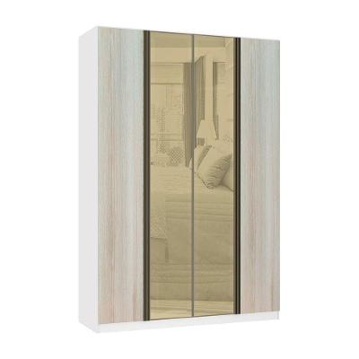 Guarda Roupa 4 Portas 159,2 Cm Branco Com Legno Crema