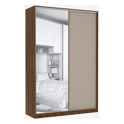 Guarda Roupa 2 Portas De Correr 159 Cm Dourado Com Connect