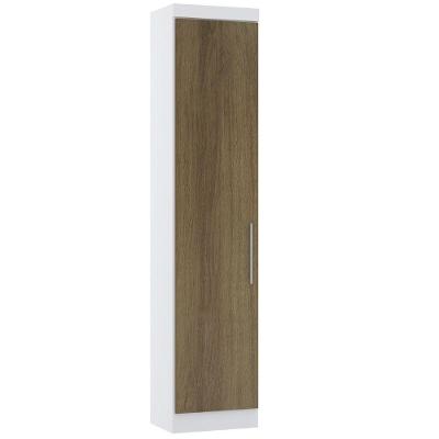 Guarda Roupa Sapateira Modulado 50cm 1 Porta Alpes Luciane Móveis Branco Pf Com Avelã Pf