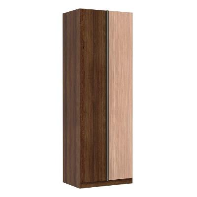 Guarda Roupa Canto Reto 1 Porta 80cm Dourado Com Cumaru