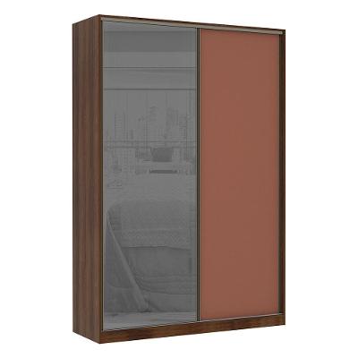 Guarda Roupa 2 Portas De Correr 159 Cm Dourado Com Gaia