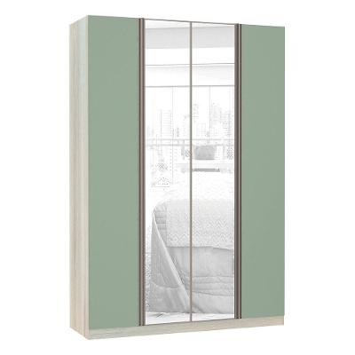 Guarda-roupa 4 Portas 160 Cm Legno Crema Com Verde Jade
