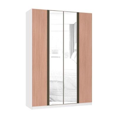 Guarda Roupa 4 Portas 159,2 Cm Branco Com Cumaru