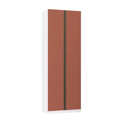Guarda Roupa 2 Portas 2 Cabideiros 80cm Branco Com Gaia