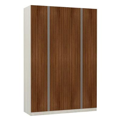 Guarda-roupa 4 Portas 160Cm Crema Com Nogueira Dourado