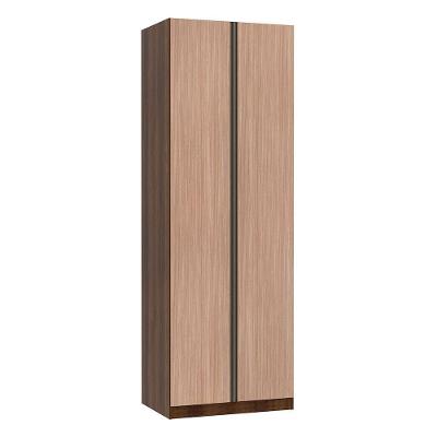 Guarda Roupa Solteiro 2 Portas 80 Cm Dourado Com Cumaru
