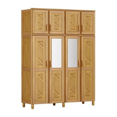 Guarda-roupa Casal Mel 8 Portas Espelho 3 Gavetas