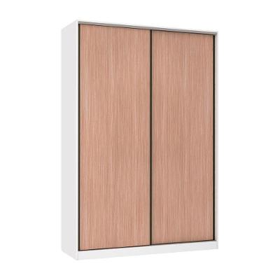 Guarda Roupa 2 Portas De Correr 159cm Branco Ff Com Cumaru