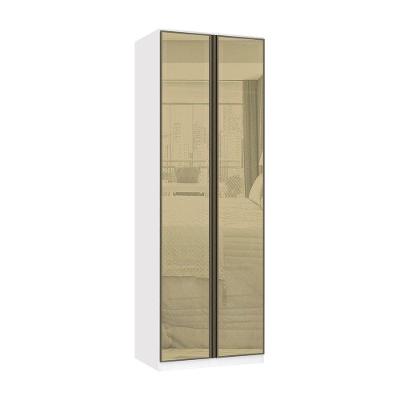 Guarda Roupa Modulado 2 Portas 80cm Bronze Branco Ff Bronze